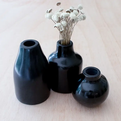 Black Stone Vases